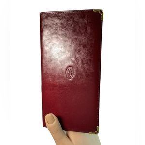 Cartier Burgundy Long Wallet. AC
